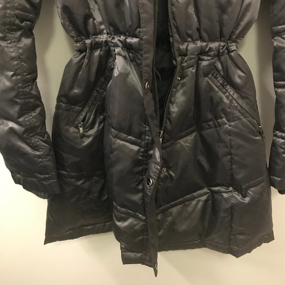 Laundry by Shelli Segal Dark Gray Puffer Winter Coat - Picture 3 of 6
